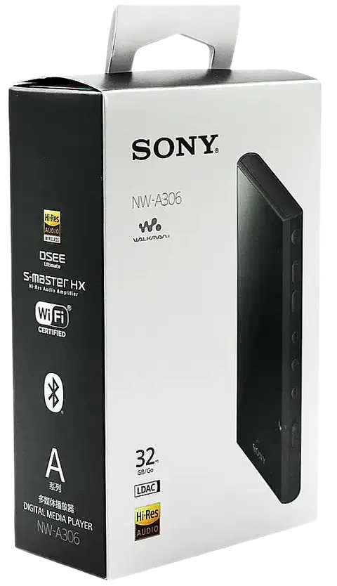 Аудиоплеер Sony NW-A306 в упаковке