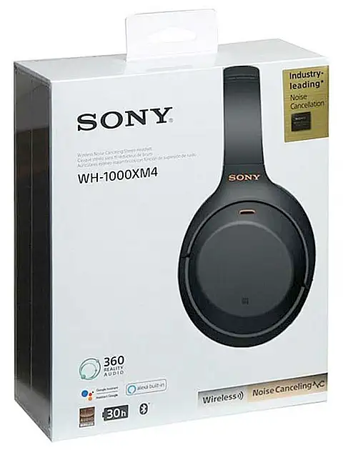 Наушники Sony WH-1000XM4 в упаковке