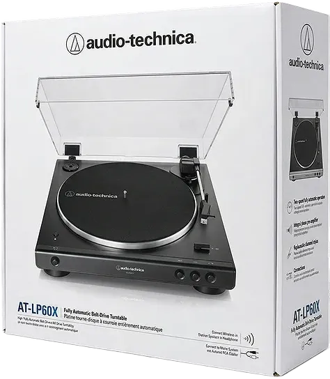 Виниловый проигрыватель Audio-Technica AT-LP60X в упаковке