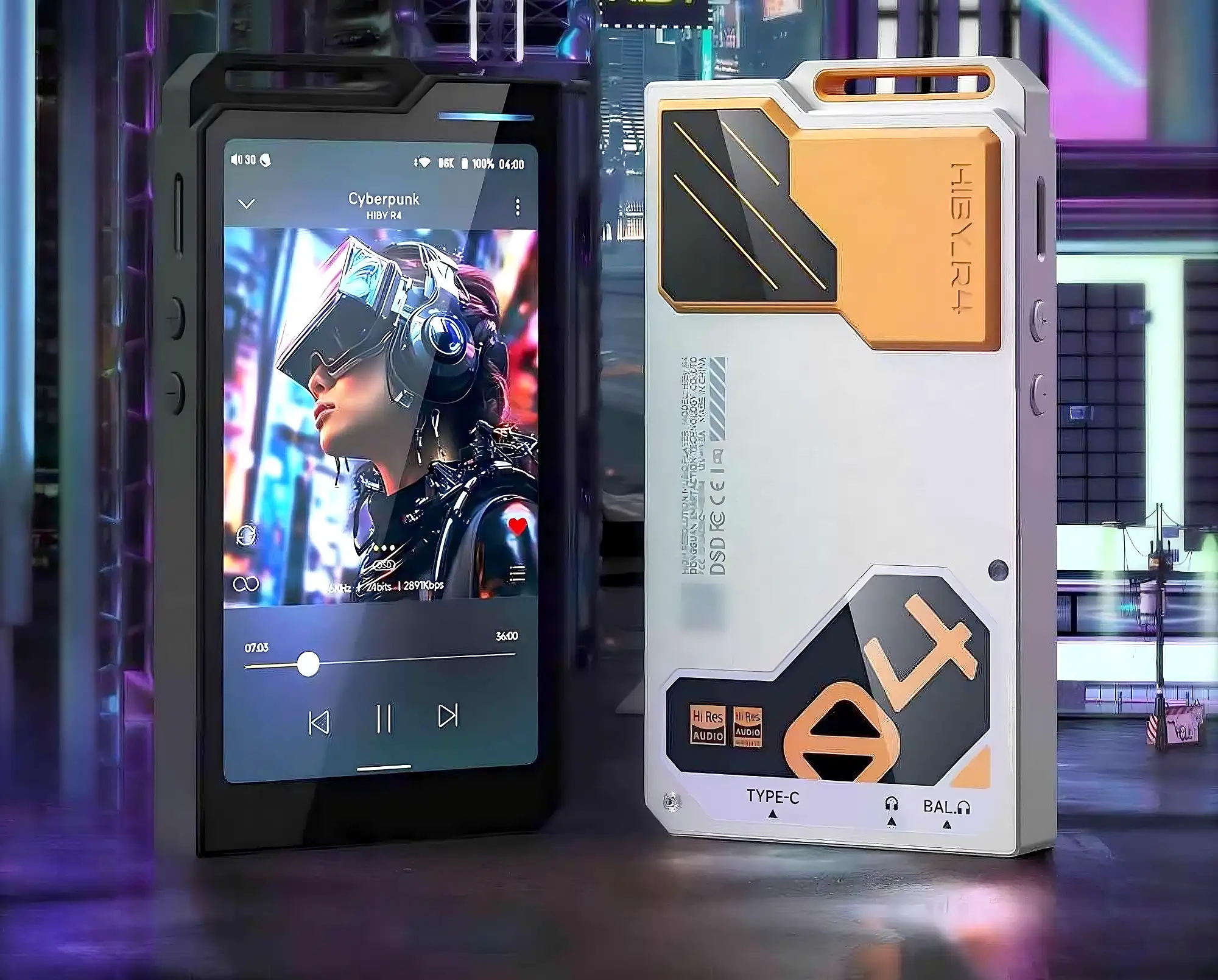 HiBy R4 в стилистике Cyberpunk