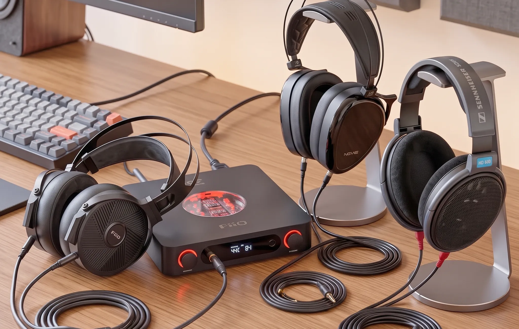 Тестирование звучания ЦАП усилителя FiiO K13 R2R с наушниками FiiO FT5, Dan Clark Audio Noire X и Sennheiser HD 600.