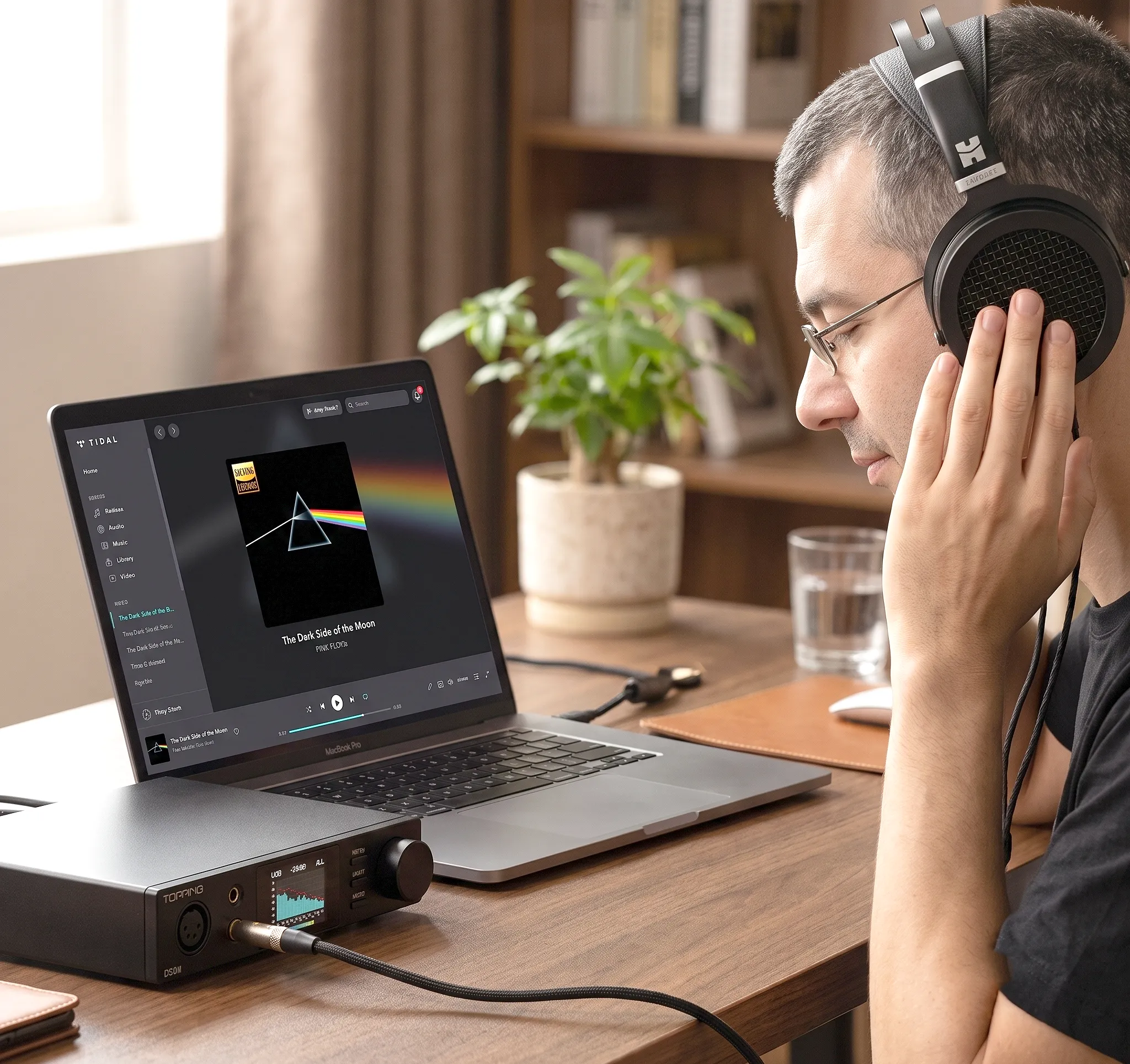 Авто обзора Соломон Чех тетисрует звучание наушников HiFiMAN SUNDARA с ЦАП Topping DX5 II.
