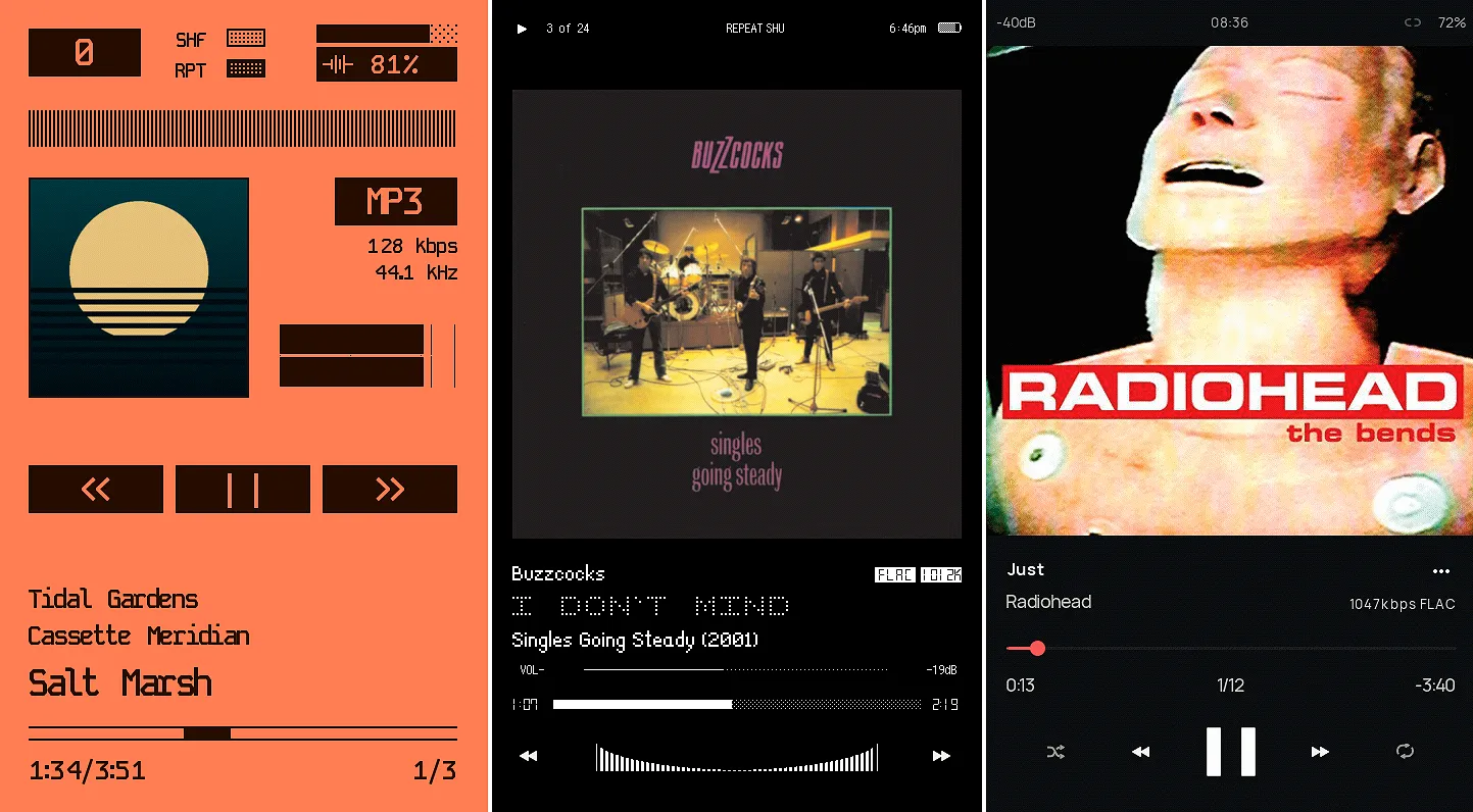 Скриншоты интерфейса операционной системы Rockbox для плеера HiBy R1