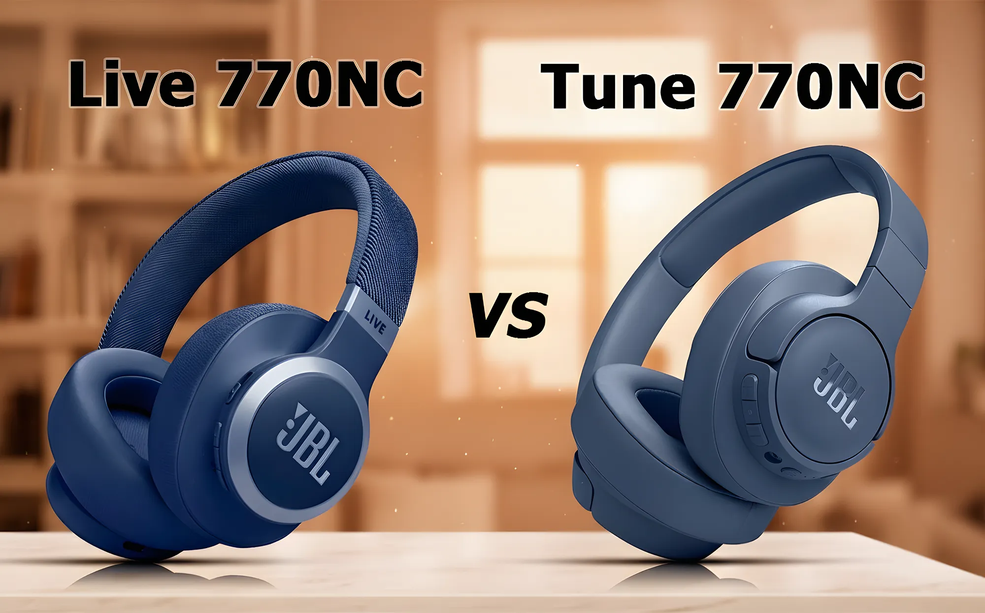Сравнение наушников JBL Live 770NC против JBL Tune 770NC.