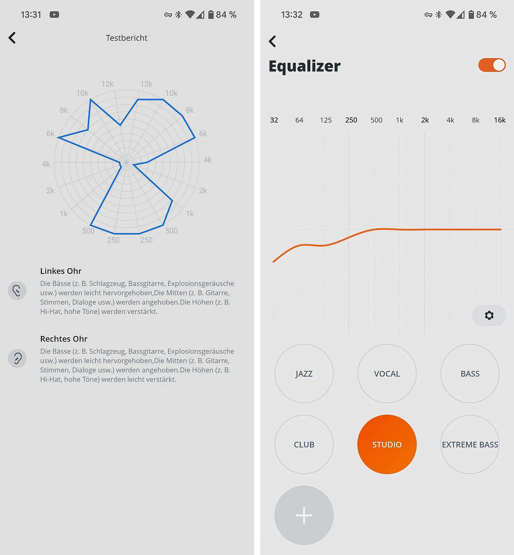 JBL Live 770NC скриншот настройки эквалайзера