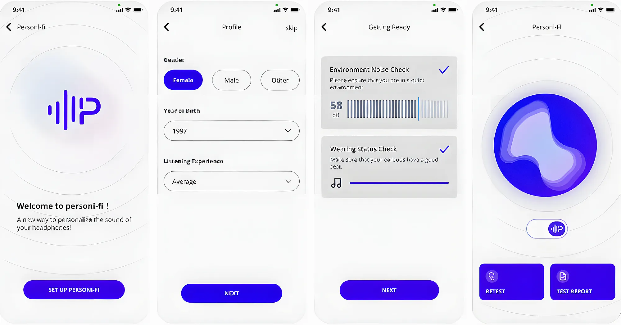 JBL Live 770NC скриншот настройки система персонализации звучания Personi-Fi